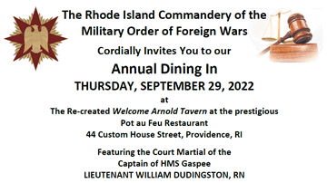 Annual Dining In, Sept. 29, 2022